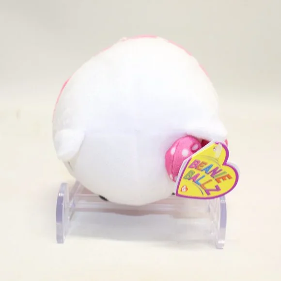 Hello Kitty TY Beanie Ballz 7 inch Pink White Polka Dot #137-A - Picture 5 of 6